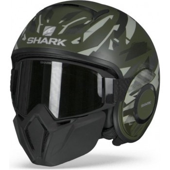 Shark Street Drak Kanhji Ggg Mat Groen Jethelm - Motorhelm - Maat XL