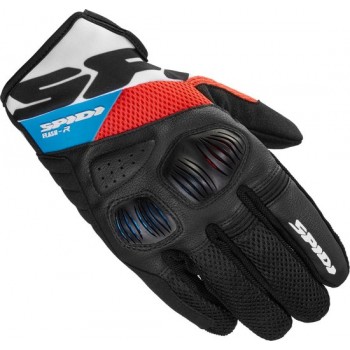 Spidi Flash-R Evo Red Light Blue Motorcycle Gloves 2XL