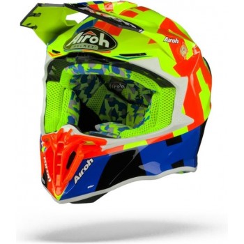 Airoh Twist 2.0 Frame Geel Oranje Gloss Crosshelm - Motorhelm - Maat M