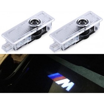 SMP® BMW M deur logo projector [ portier verlichting / lamp - BMW 1-3-5-6-7-X-Z serie - 63312414105 - 63316972605 ]