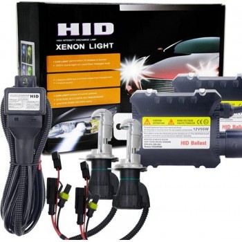55W H4 / HB2 / 9003 6000K HID Xenon lichtconversiekit met hoge intensiteit kwijting legering ballast, wit