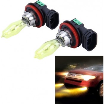 2 X H11 HOD halogeenlampen 12V 100W 2400 LM 3500K Geellicht Koplampen