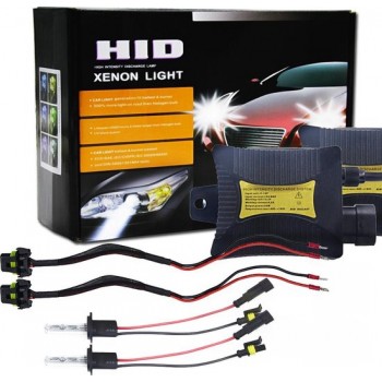 55W H7 4300K ​​HID Xenon-lichtconversiekit met slanke ballast Uitlaatlamp met hoge intensiteit, warm wit